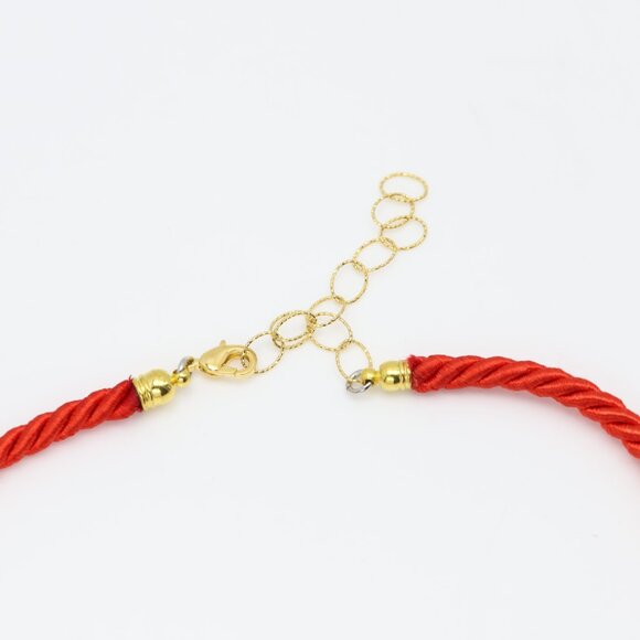 Read Choker Necklace 5mm rope Thread Choker Adjustable 13' -17' - Picture 3 of 8